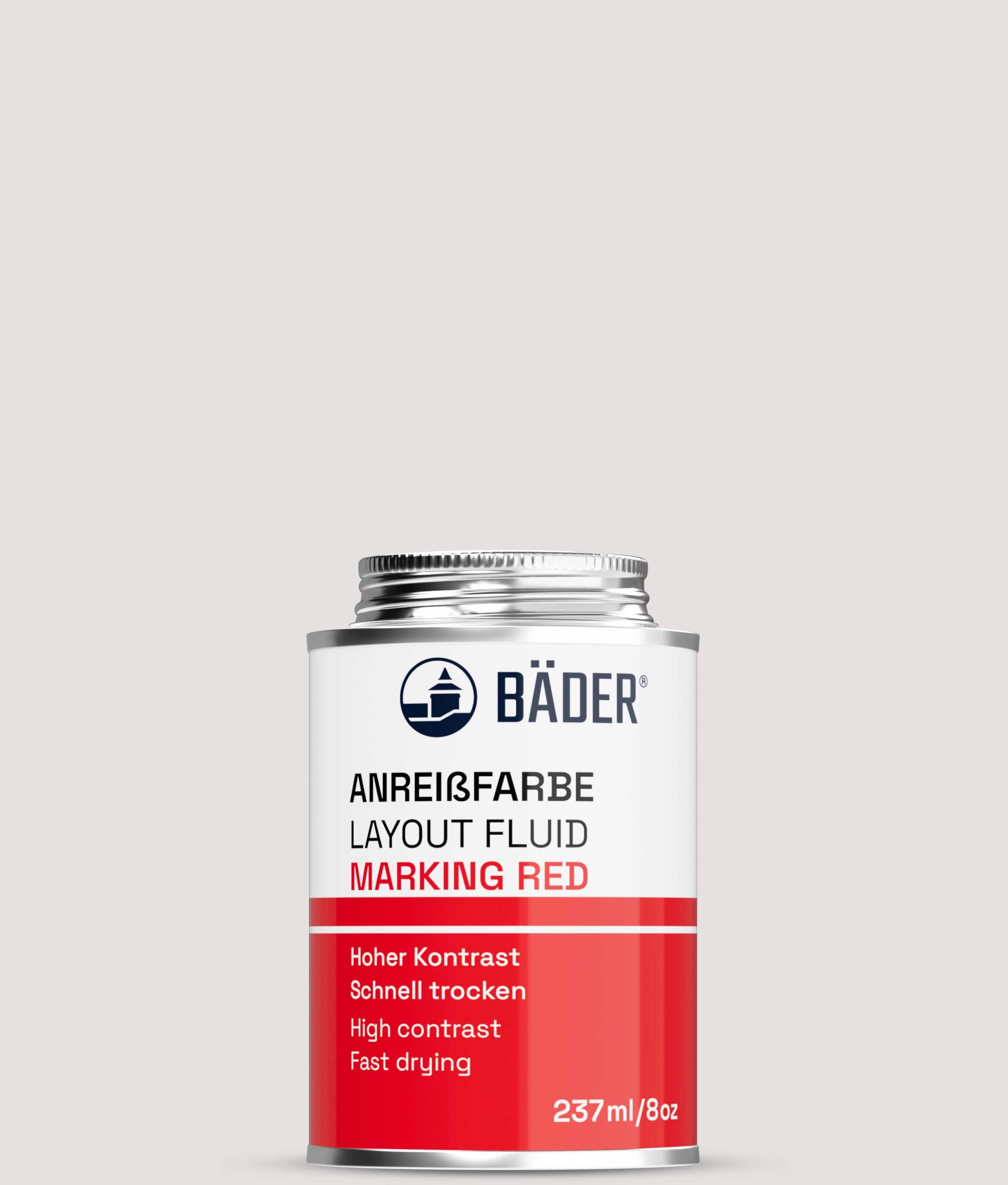 Anreissfarbe Marking Red in einer geschlossenen Dose